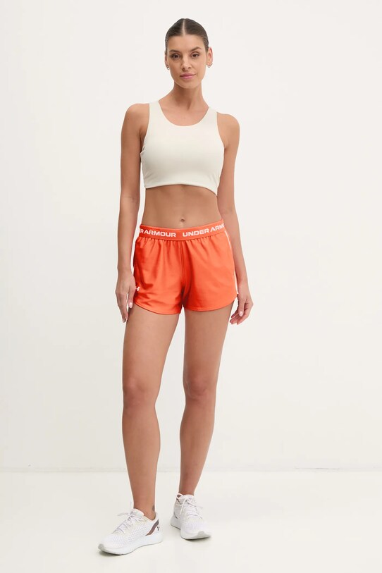 Under Armour pantaloni scurți de antrenament Tech Play 1389882 portocaliu SS25