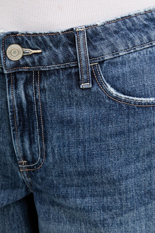 Hollister Co. pantaloni scurti din bumbac albastru KI349.5059.276