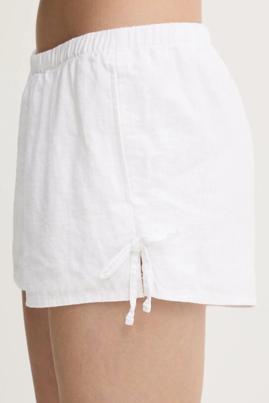 Hollister Co. szorty lniane biały KI349.5077.100