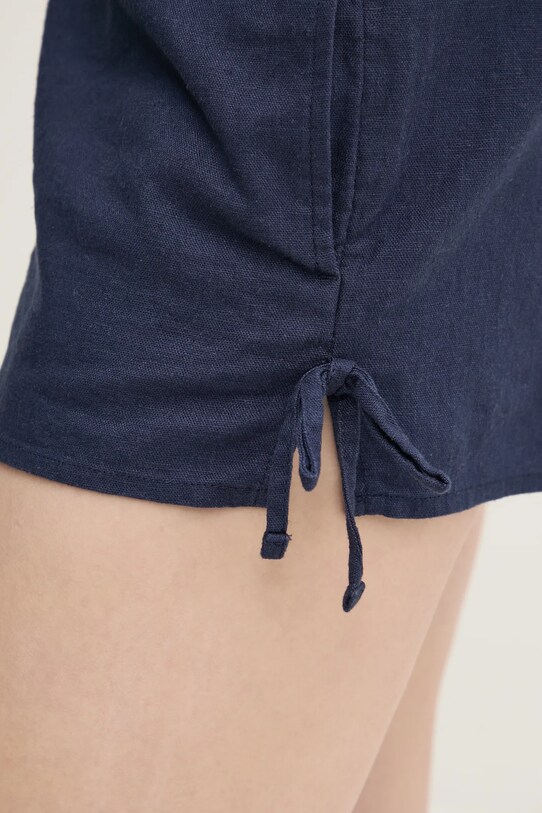Σορτς από λινό Hollister Co. KI349.5077.200 σκούρο μπλε