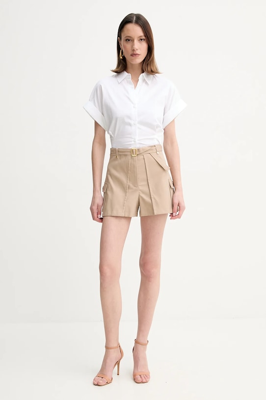 Marciano Guess szorty bawełniane CINDY 5GGD25.7293A beżowy SS25