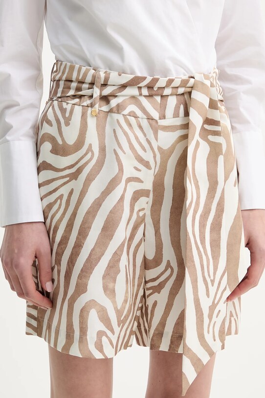 Marciano Guess pantaloni scurți din amestec de in ROSIE panza bej 5GGD10.7314A