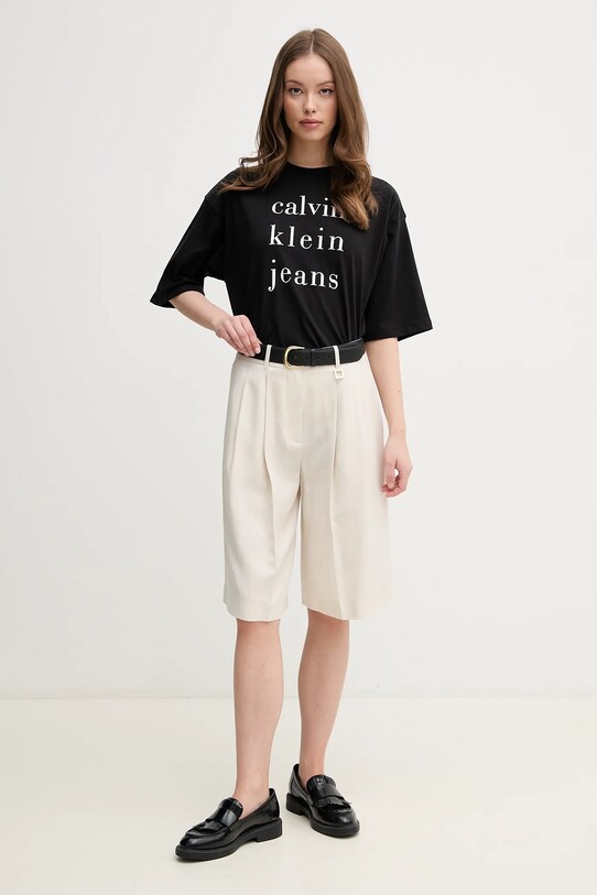 Шорти з домішкою льону Joop! 30046412 бежевий SS25