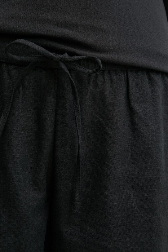 Σορτς από λινό Abercrombie & Fitch μαύρο KI149.5186.900
