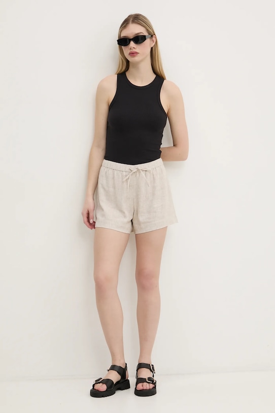 Abercrombie & Fitch vászon rövidnadrág KI149.5190.410 bézs SS25