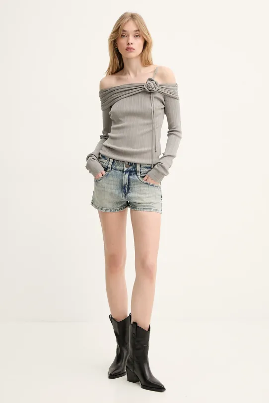 Miss Sixty szorty jeansowe bawełniane 6S1JJ47100 niebieski SS25
