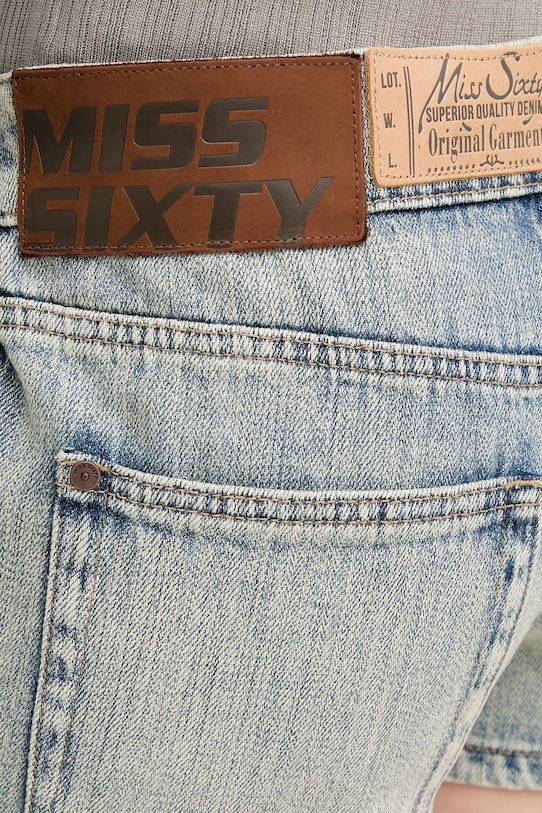 Miss Sixty pantaloni scurți din bumbac albastru 6S1JJ47100