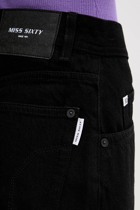 Miss Sixty pantaloni scurți din denim negru 6S2JJ3310T