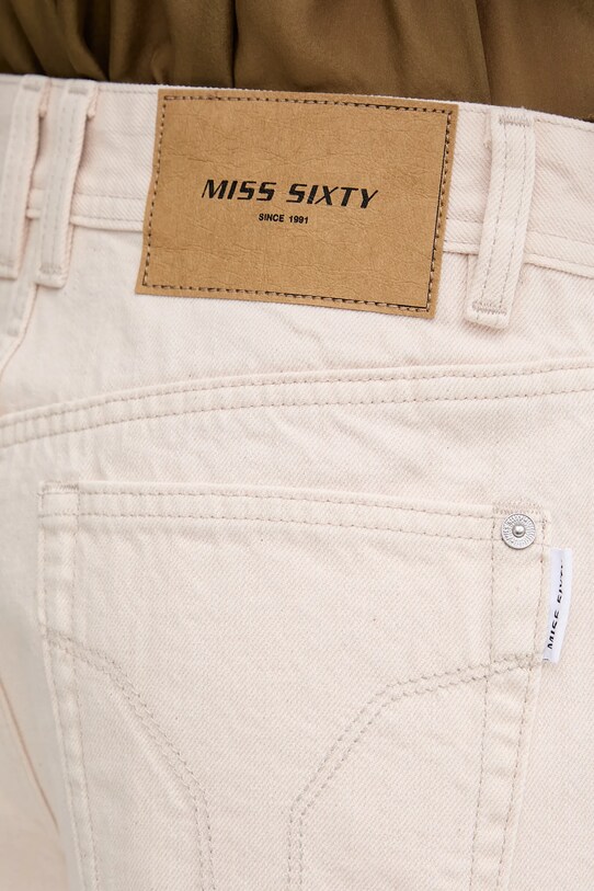 Miss Sixty szorty jeansowe beżowy 6S2JJ3330T