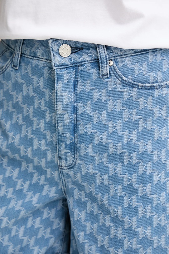 Karl Lagerfeld pamut farmer rövidnadrág kék A2W10111