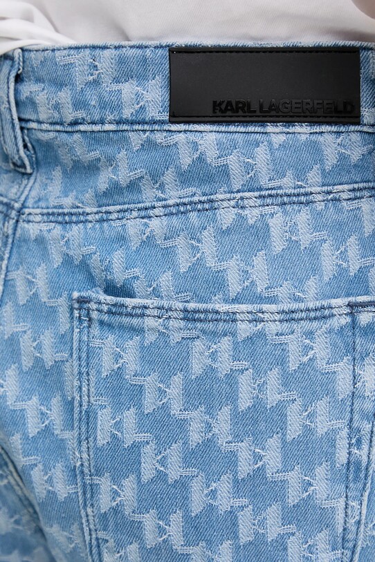 Karl Lagerfeld pamut farmer rövidnadrág A2W10111 kék