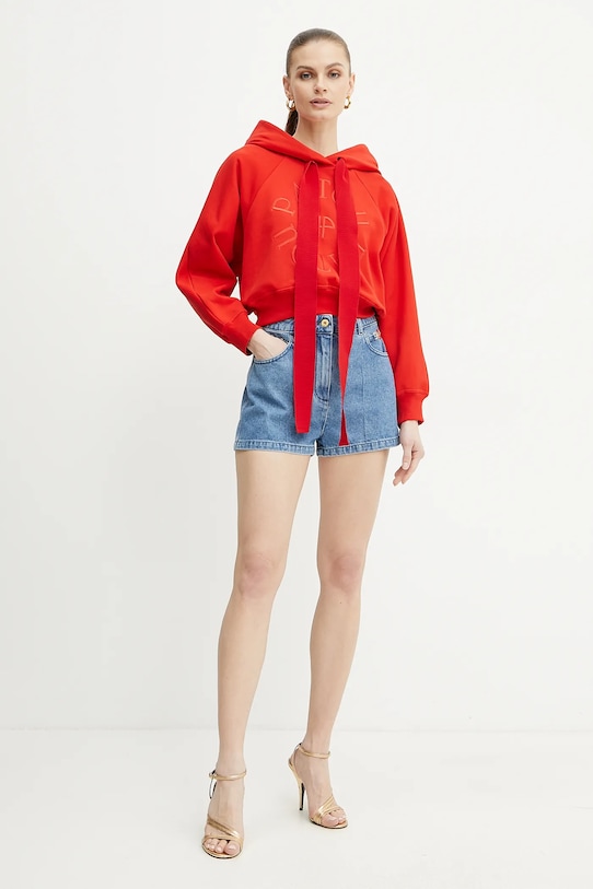 Хлопковые джинсовые шорты Patou TR0350216 голубой SS25