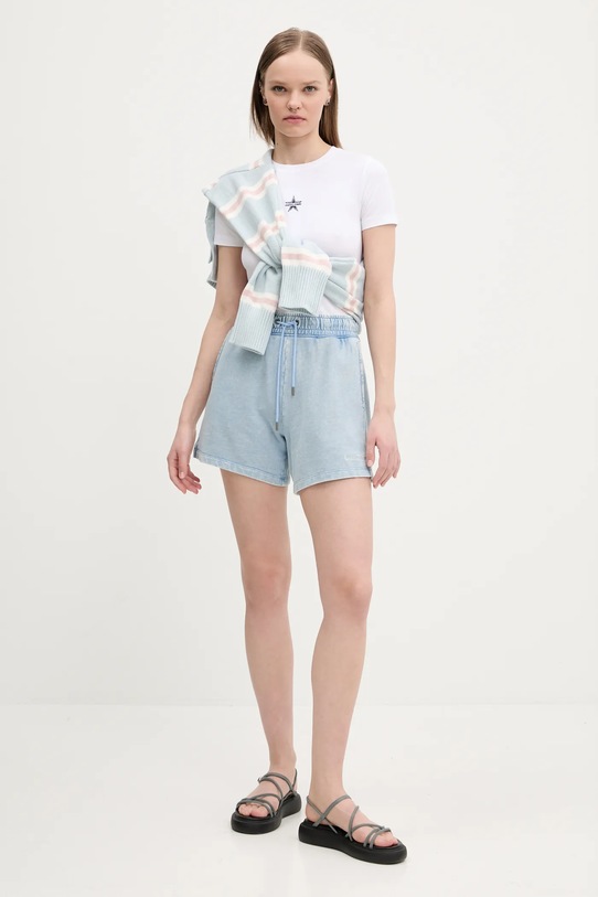 Guess Jeans pantaloni scurti din bumbac W5GD0N.KCTJ1 albastru SS25