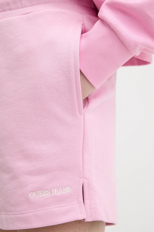 Bombažne kratke hlače Guess Jeans roza W5GD0O.K68I4