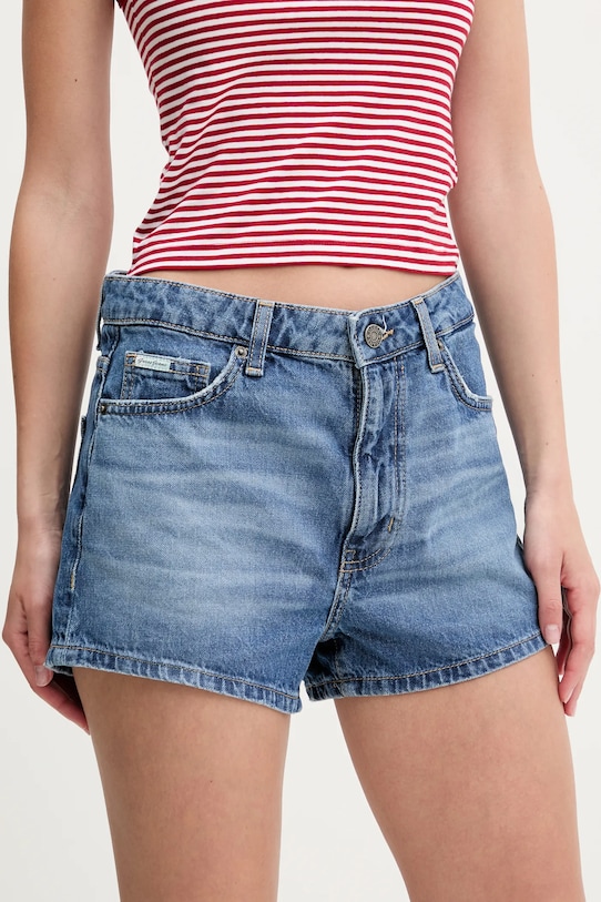 Džínové šortky Guess Jeans high modrá W5GD0Y.D5O11