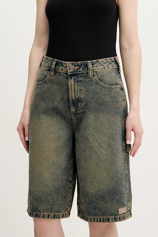 Rifľové krátke nohavice Dickies rifľovina zelená DK0A4Z85K581