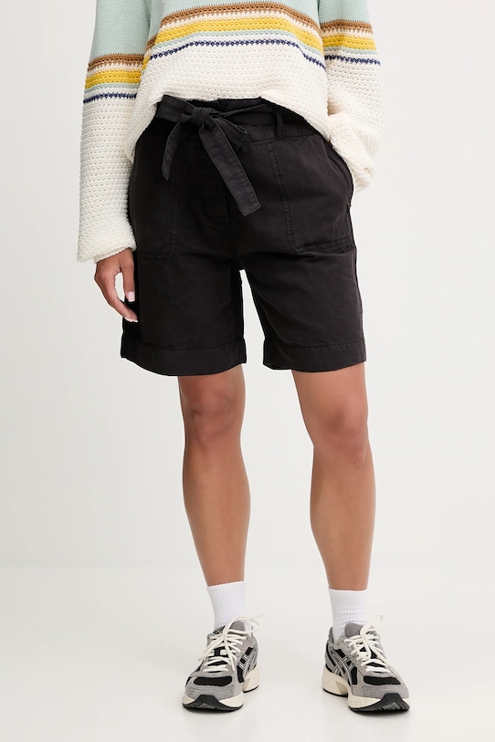 Napapijri pantaloni scurți din in N-Nice in negru NP0A4IEX9411