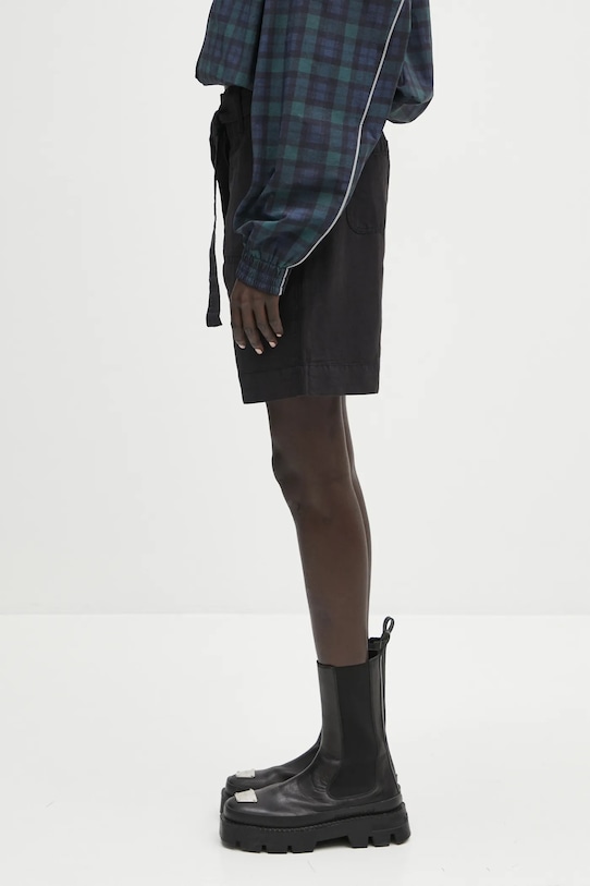 Napapijri linen shorts N-Nice NP0A4IEX9411 black SS25