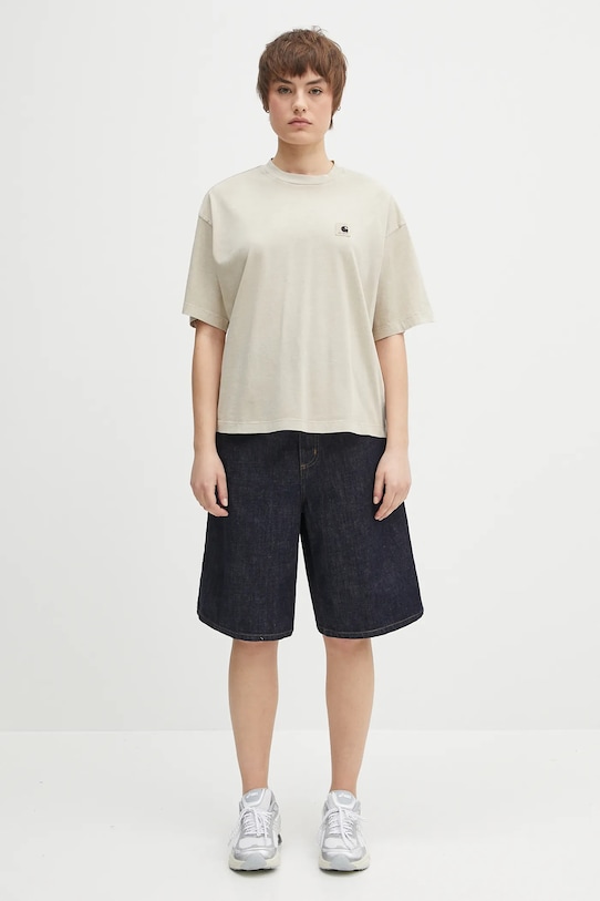 Τζιν σορτς Carhartt WIP Brandon Single Knee Short I034875.102 σκούρο μπλε