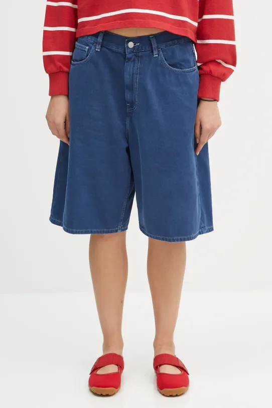 Дънков къс панталон Carhartt WIP Brandon Short други тъмносин I034839.E74J