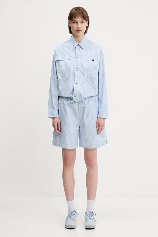 Pamučne kratke hlače Carhartt WIP Nota Short I034554.2RBXX plava