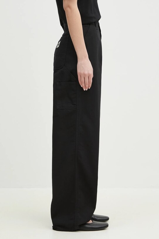Бавовняні штани Carhartt WIP Brandon Single Knee Pant чорний I034880.8902