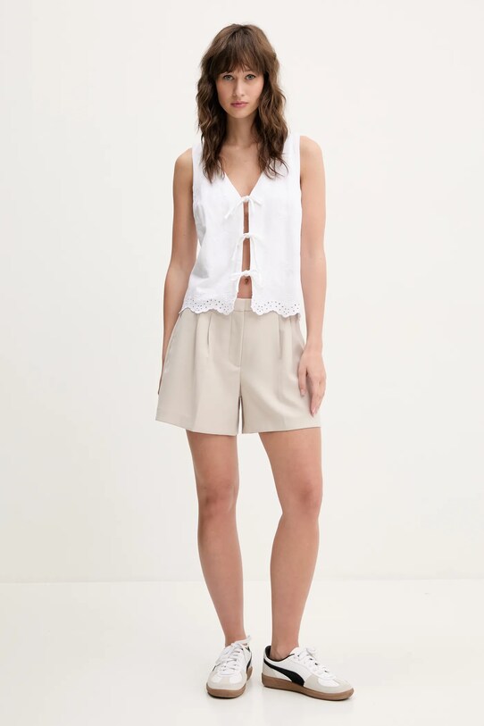 Къс панталон Abercrombie & Fitch KI149.5208.125 бежов SS25