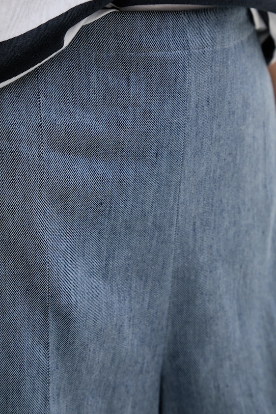Theory pantaloncini in lino blu P0303201