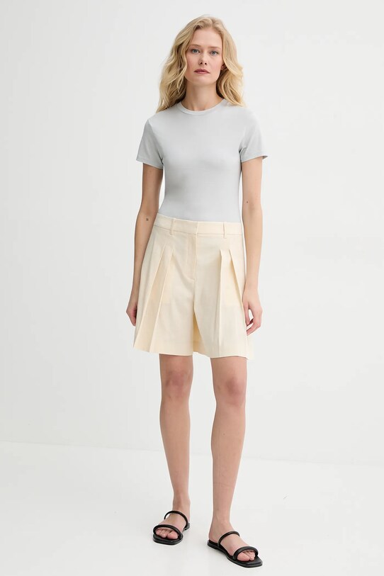 Theory pantaloni scurți din in P0303208 bej SS25