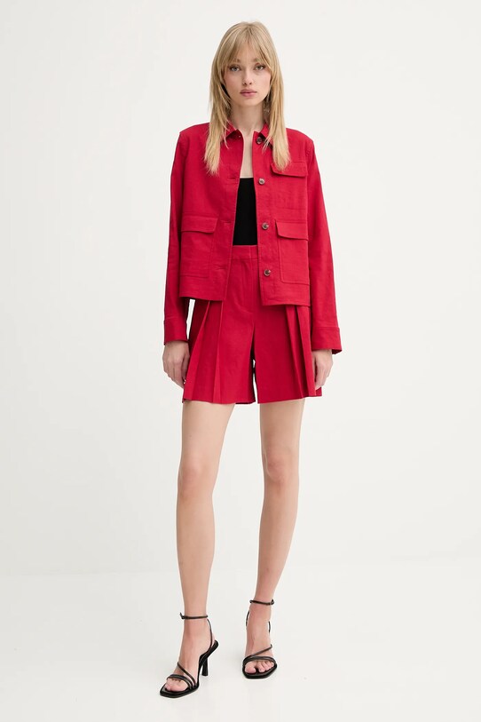 Theory pantaloni scurți din in P0303208 rosu SS25