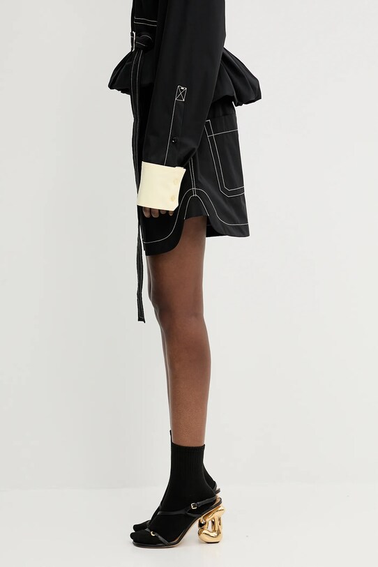 Bavlněné šortky Sportmax Lacrima 2512141052600 černá SS25