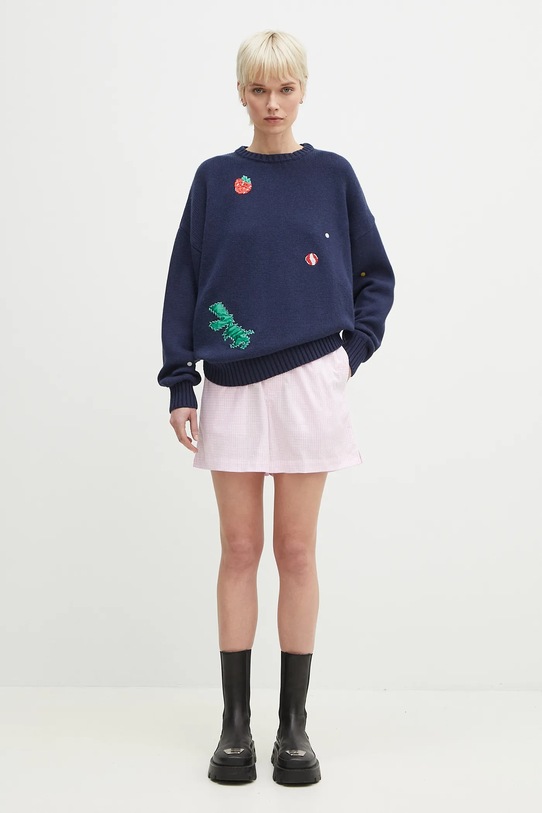 Хлопковые шорты Fiorucci Gingham Logo W02SPBSH300CO01PN02 розовый