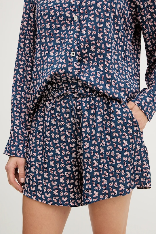 A.P.C. szorty Short Audrey tkanina granatowy VIALN.F10208