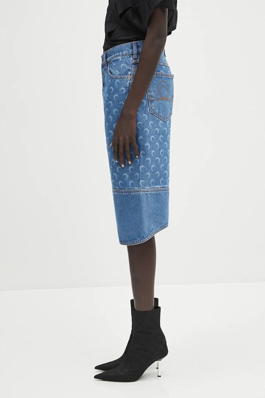 Džínové šortky Marine Serre Moon Laser Denim Skater USH004A.CDEN0002 modrá SS25