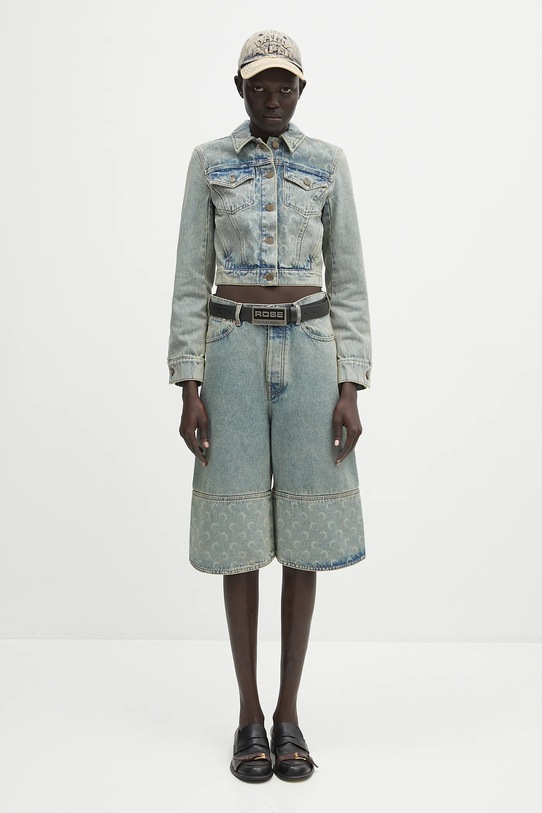 Marine Serre denim shorts Moon Laser Denim Skater USH004A.CDEN0003