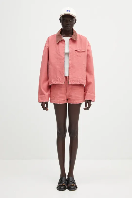 AMBUSH szorty jeansowe Canvas Short Pants 12115383 różowy