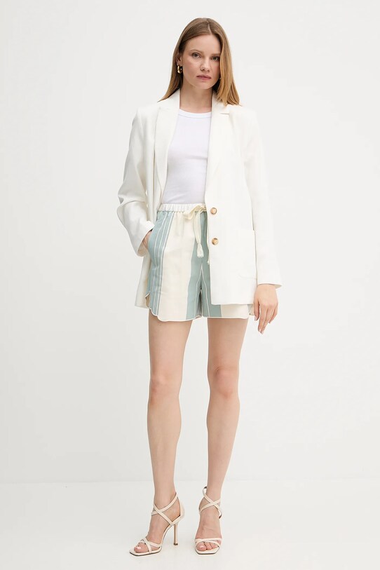 Forte Forte szorty z domieszką lnu 13807.my.pants beżowy SS25