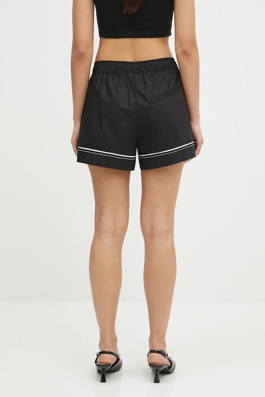 Clothing GANNI cotton shorts Cotton Poplin Elasticated W0504 black