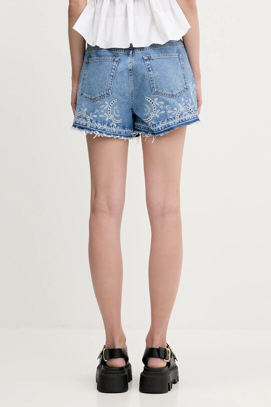 Odzież GANNI szorty jeansowe Broderie Anglaise Denim J1678 niebieski