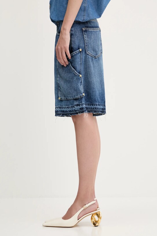 Джинсові шорти GANNI Light Denim J1702 темно-синій SS25