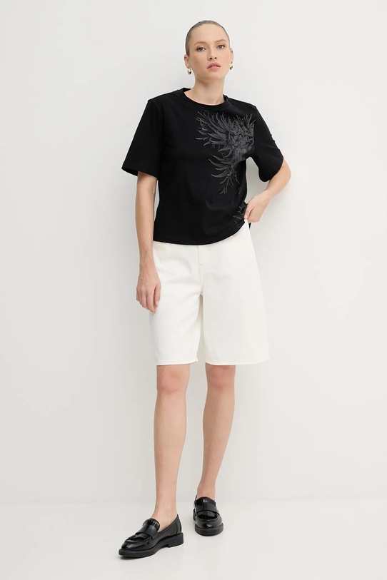 Sisley pantaloni scurți jeans 4W9KL901L bej SS25