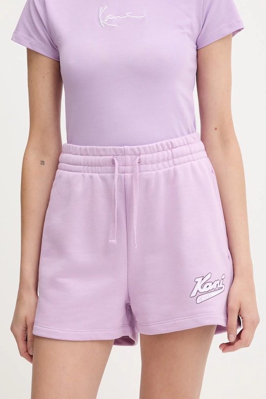 Karl Kani pantaloni scurți tricotaj violet PD00005434