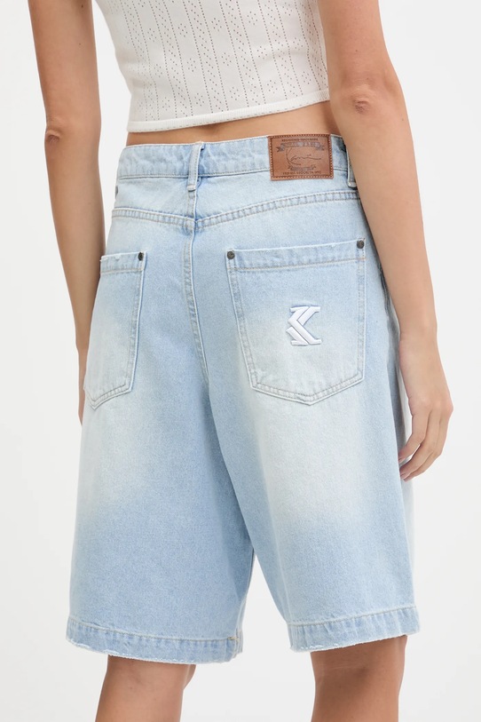 Odzież Karl Kani szorty jeansowe bawełniane PD00005506 niebieski