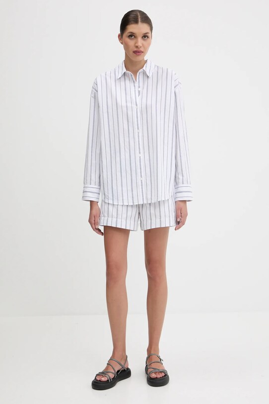 Abercrombie & Fitch szorty bawełniane KI149.5298.106 biały SS25