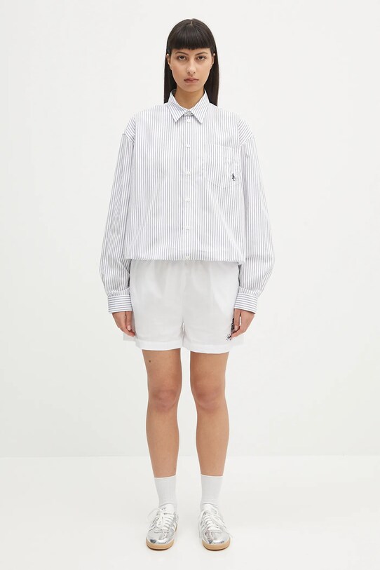 Sporty & Rich szorty bawełniane Vendome Poplin SH012606205WH01 biały