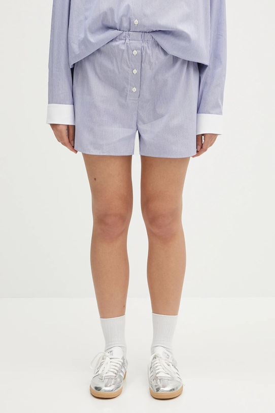 Sporty & Rich szorty bawełniane Src Mini Boxer Short wzorzyste niebieski SH035606302ST02