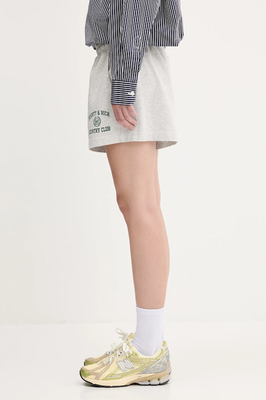 Σορτς Sporty & Rich Varsity Crest Disco Short SH037606218GY03 γκρί SS25