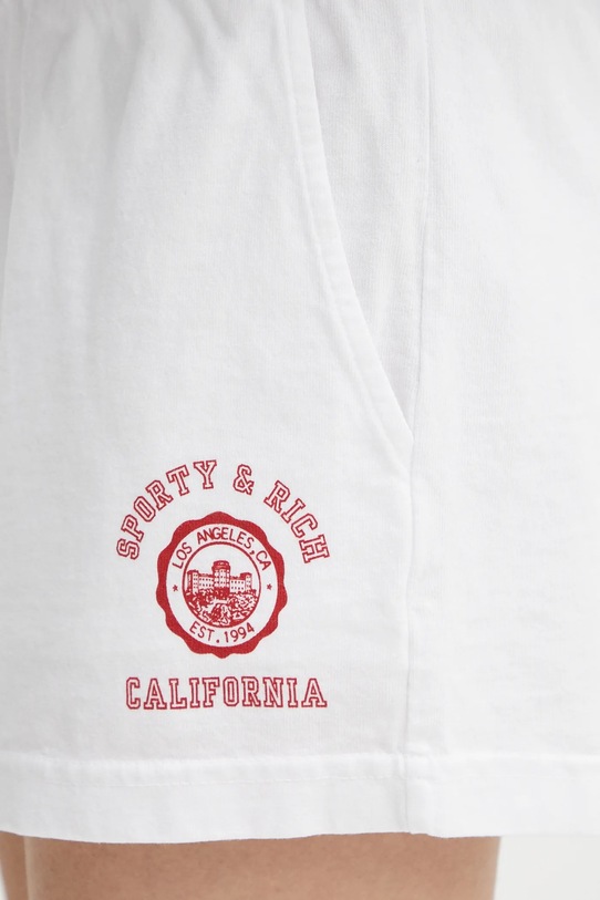 Хлопковые шорты Sporty & Rich California Emblem Disco Short белый SH037606508WH01