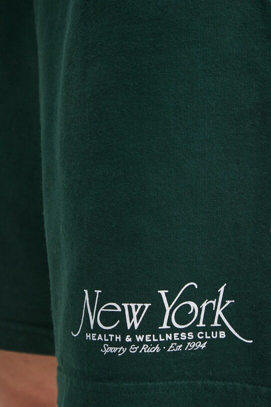 Sporty & Rich szorty bawełniane Ny 94 Gym Short zielony SH039606034WH01