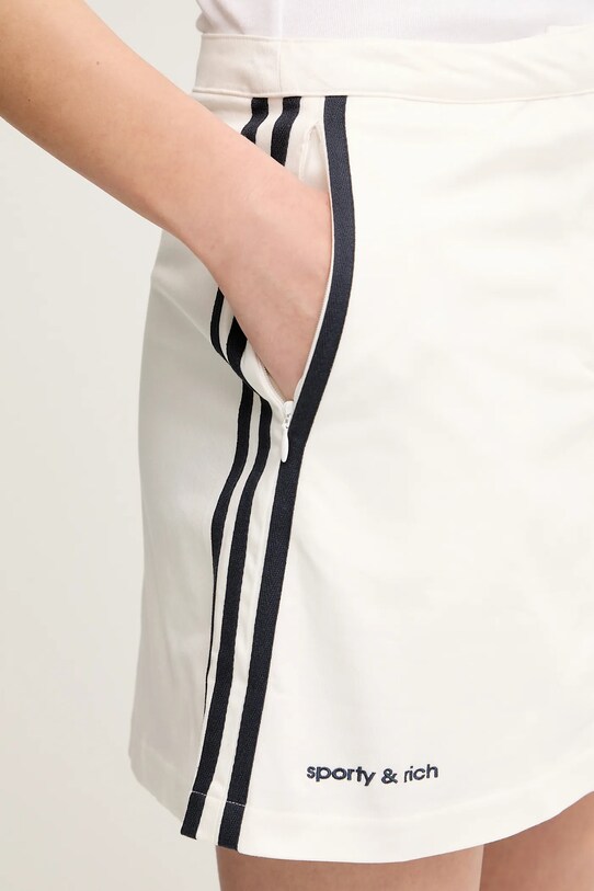 Sportovní sukně adidas Originals x Sporty & Rich Short bílá JL7194